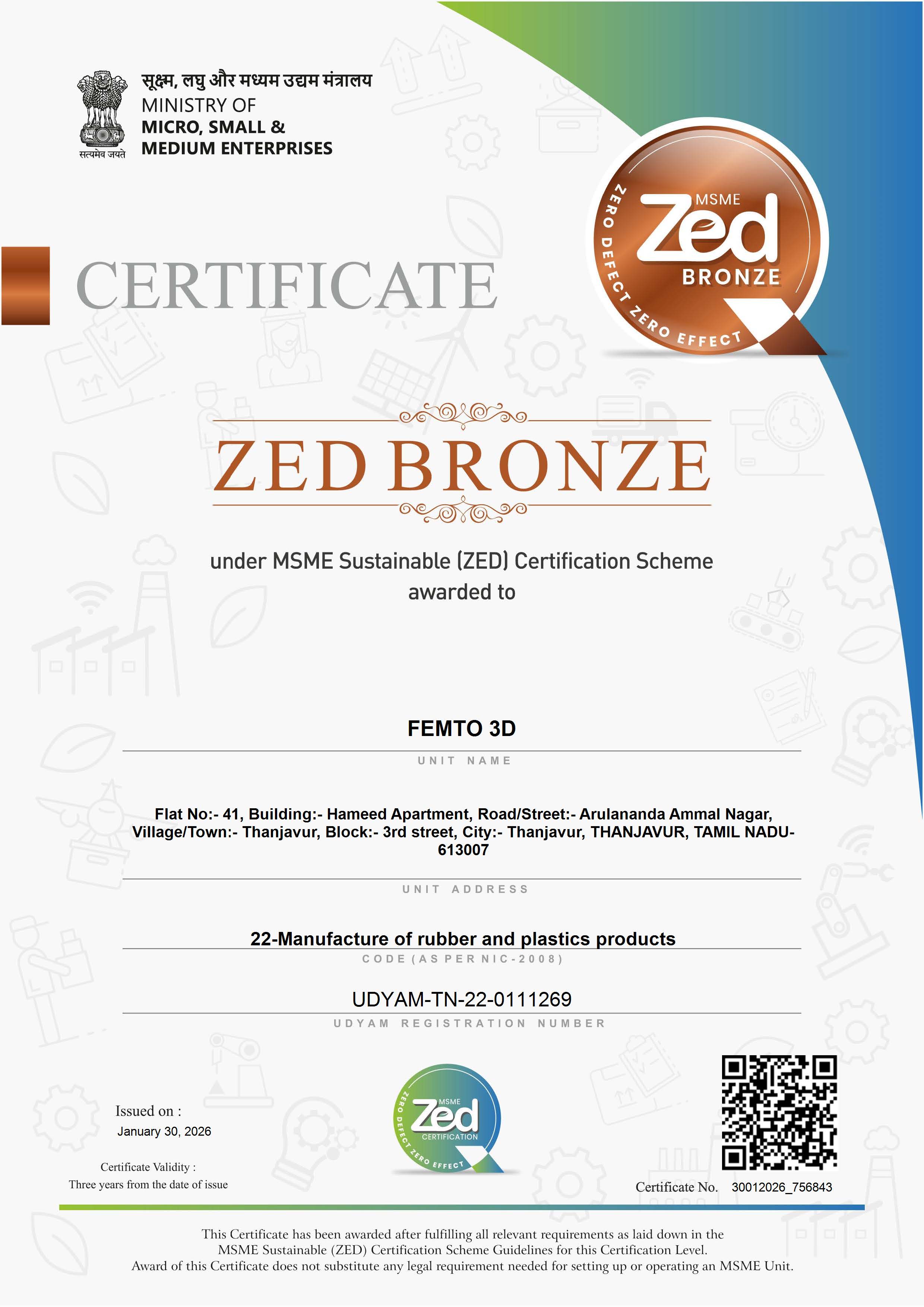 ZED Certificate